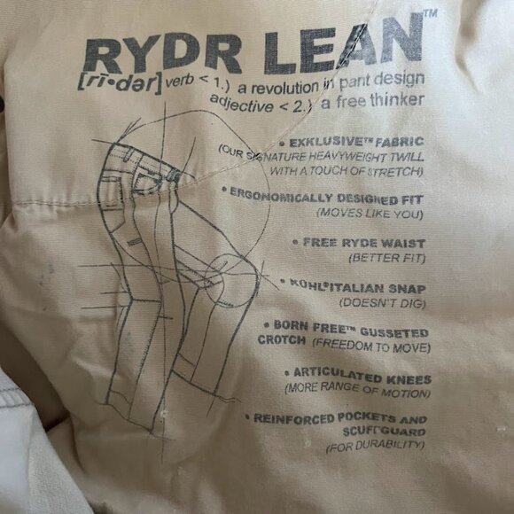 Kuhl Rydr Lean Pants Mens Fits 42 x 24 Hiking Outdoor Beige Destroyed Holes - Picture 10 of 14